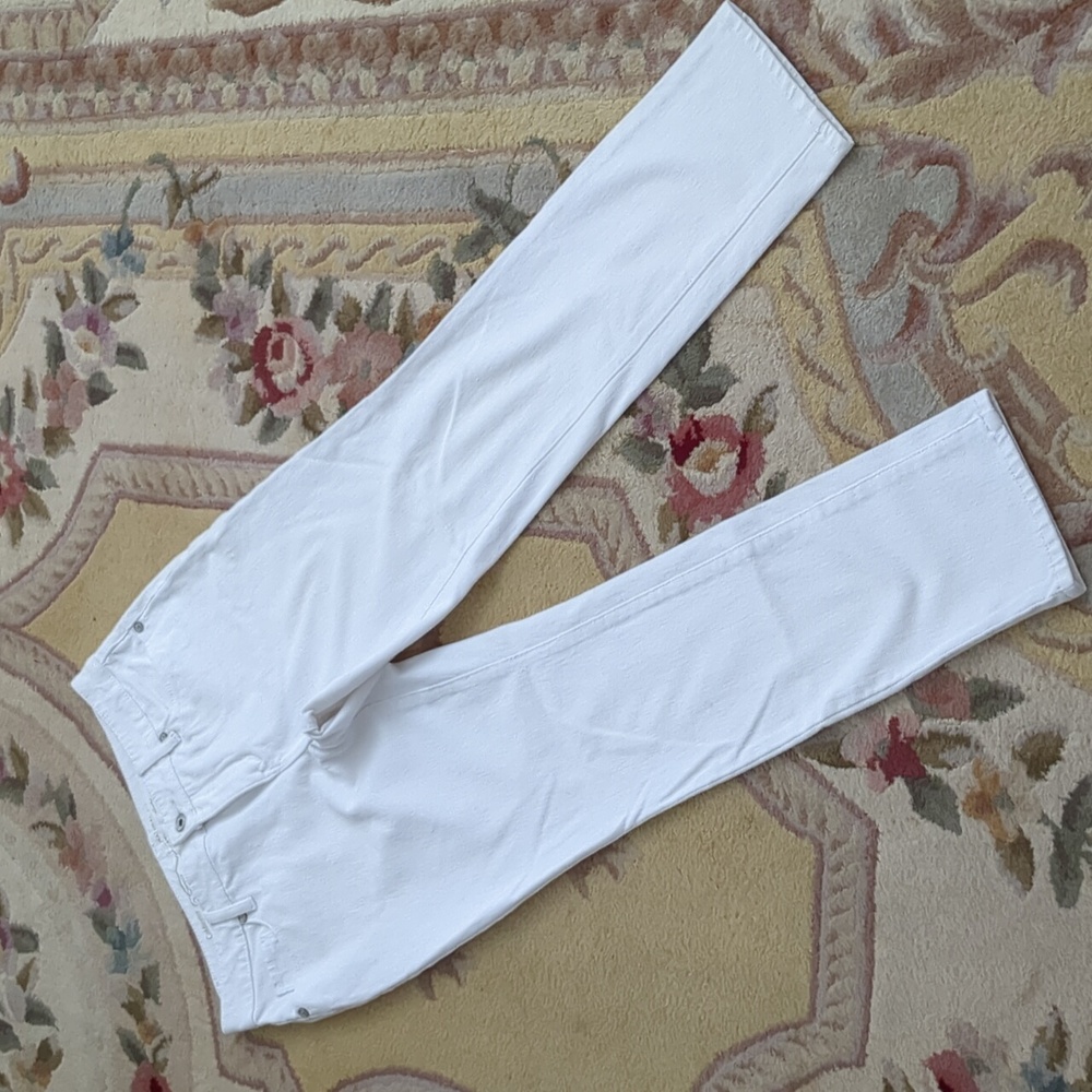 Coldwater Creek Knit Denim Jeans White P6